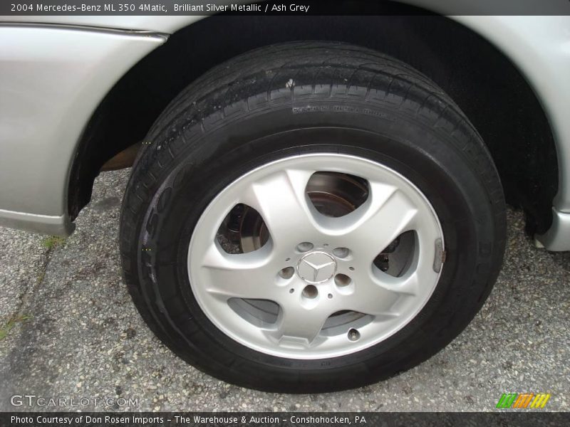 Brilliant Silver Metallic / Ash Grey 2004 Mercedes-Benz ML 350 4Matic