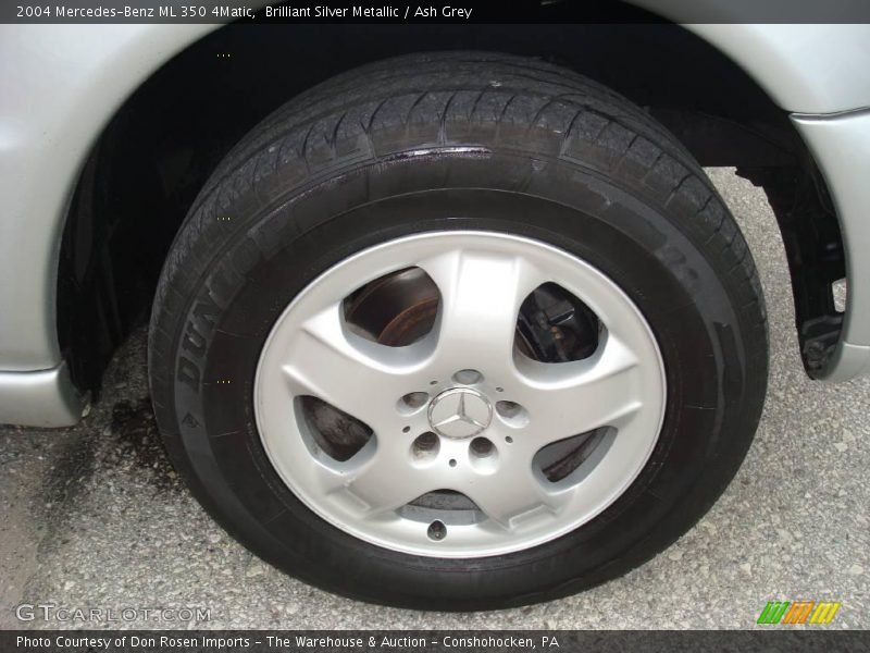 Brilliant Silver Metallic / Ash Grey 2004 Mercedes-Benz ML 350 4Matic