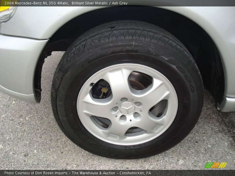 Brilliant Silver Metallic / Ash Grey 2004 Mercedes-Benz ML 350 4Matic