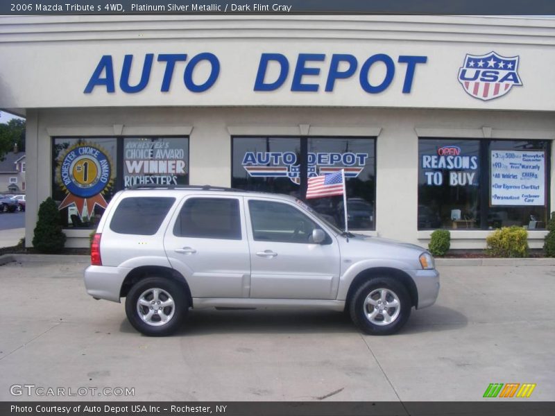Platinum Silver Metallic / Dark Flint Gray 2006 Mazda Tribute s 4WD