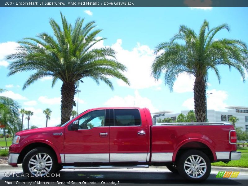 Vivid Red Metallic / Dove Grey/Black 2007 Lincoln Mark LT SuperCrew