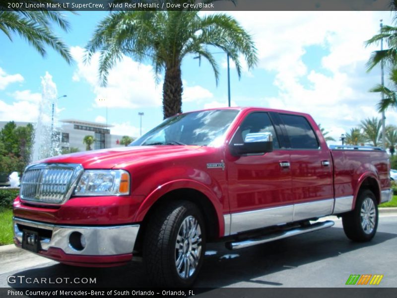 Vivid Red Metallic / Dove Grey/Black 2007 Lincoln Mark LT SuperCrew