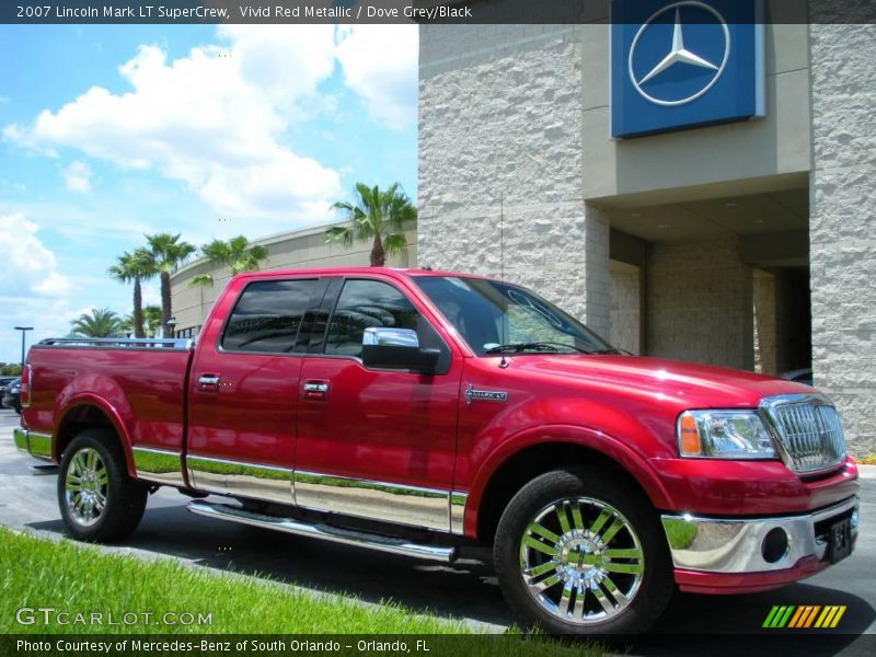 Vivid Red Metallic / Dove Grey/Black 2007 Lincoln Mark LT SuperCrew