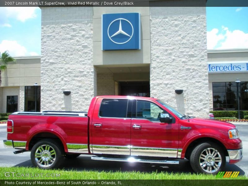 Vivid Red Metallic / Dove Grey/Black 2007 Lincoln Mark LT SuperCrew