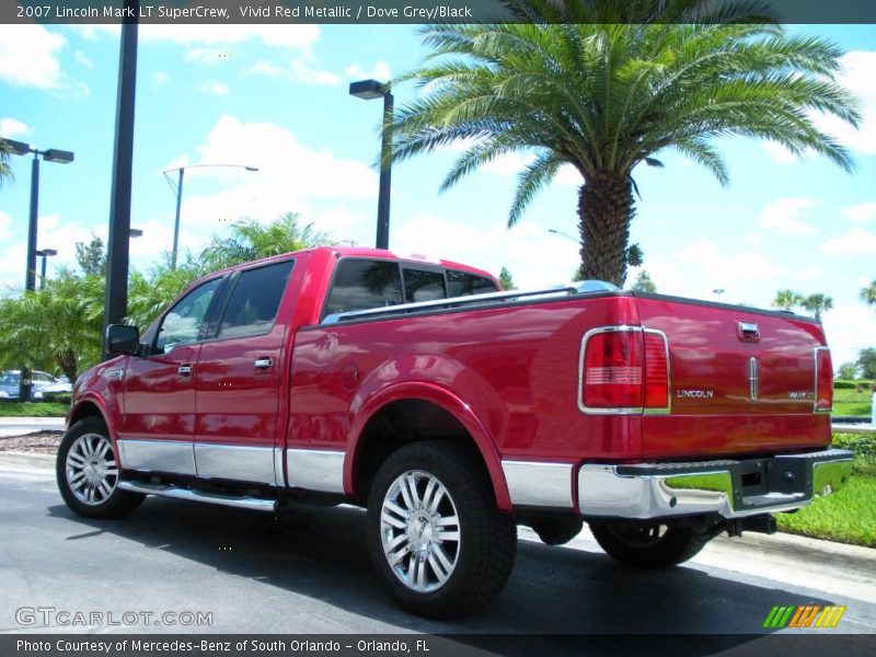 Vivid Red Metallic / Dove Grey/Black 2007 Lincoln Mark LT SuperCrew