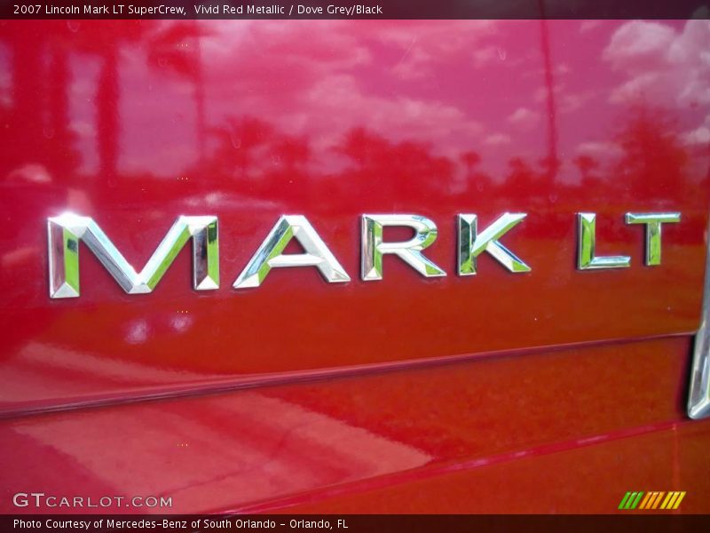 Vivid Red Metallic / Dove Grey/Black 2007 Lincoln Mark LT SuperCrew