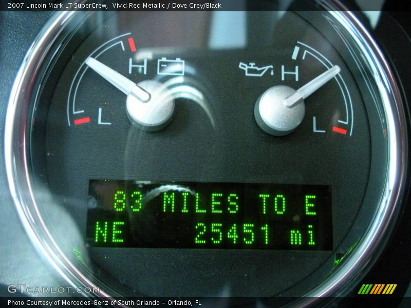 Vivid Red Metallic / Dove Grey/Black 2007 Lincoln Mark LT SuperCrew