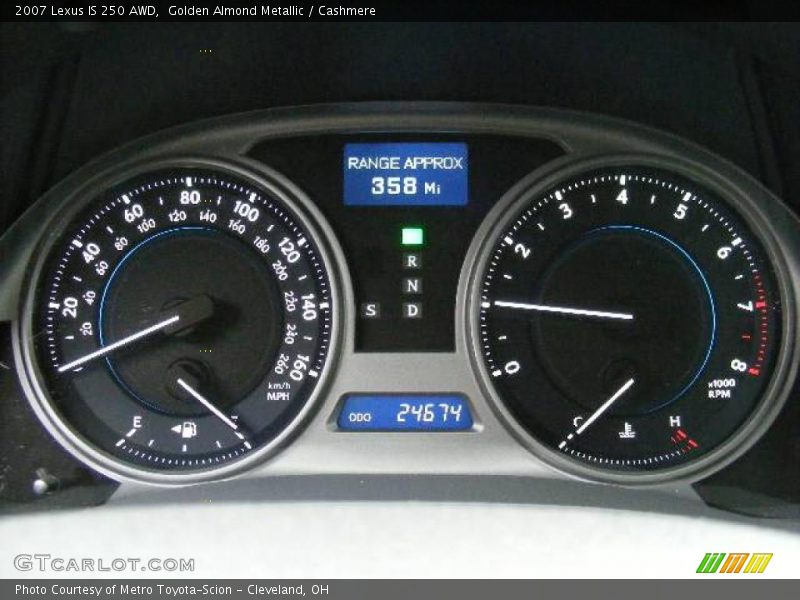 Golden Almond Metallic / Cashmere 2007 Lexus IS 250 AWD