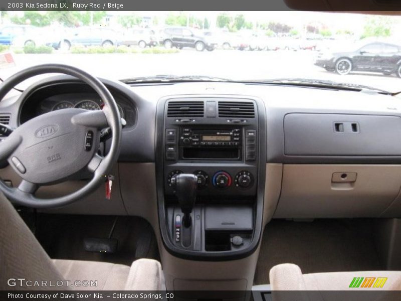 Ruby Red / Beige 2003 Kia Sedona LX