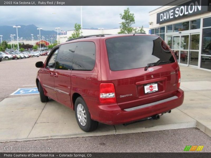 Ruby Red / Beige 2003 Kia Sedona LX