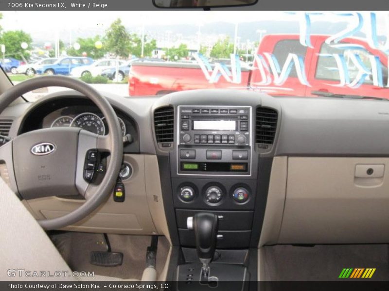 White / Beige 2006 Kia Sedona LX