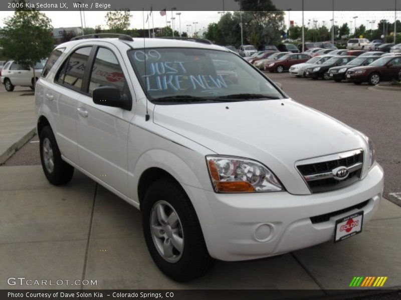 White / Beige 2006 Kia Sedona LX