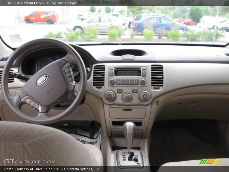 Ruby Red / Beige 2007 Kia Optima LX V6