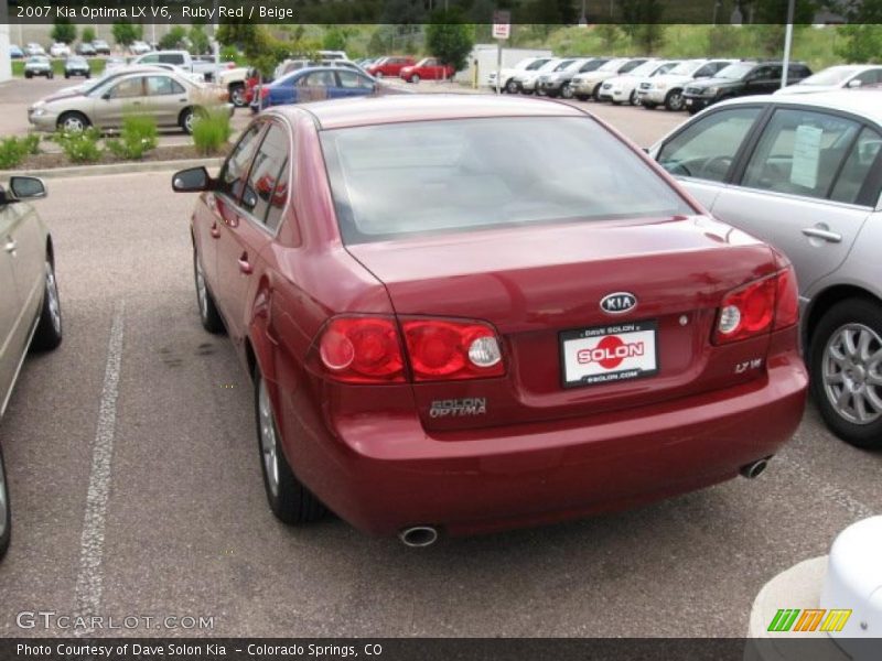 Ruby Red / Beige 2007 Kia Optima LX V6