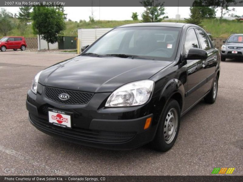 Black / Gray 2007 Kia Rio Sedan