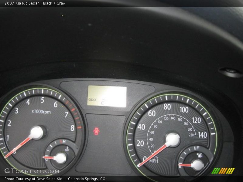 Black / Gray 2007 Kia Rio Sedan