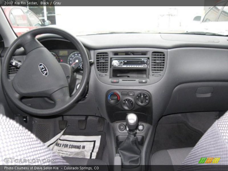 Black / Gray 2007 Kia Rio Sedan