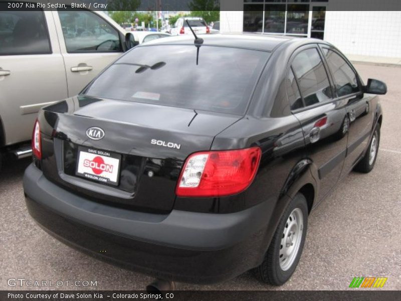 Black / Gray 2007 Kia Rio Sedan