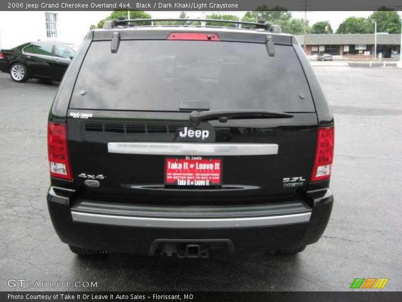 Black / Dark Khaki/Light Graystone 2006 Jeep Grand Cherokee Overland 4x4