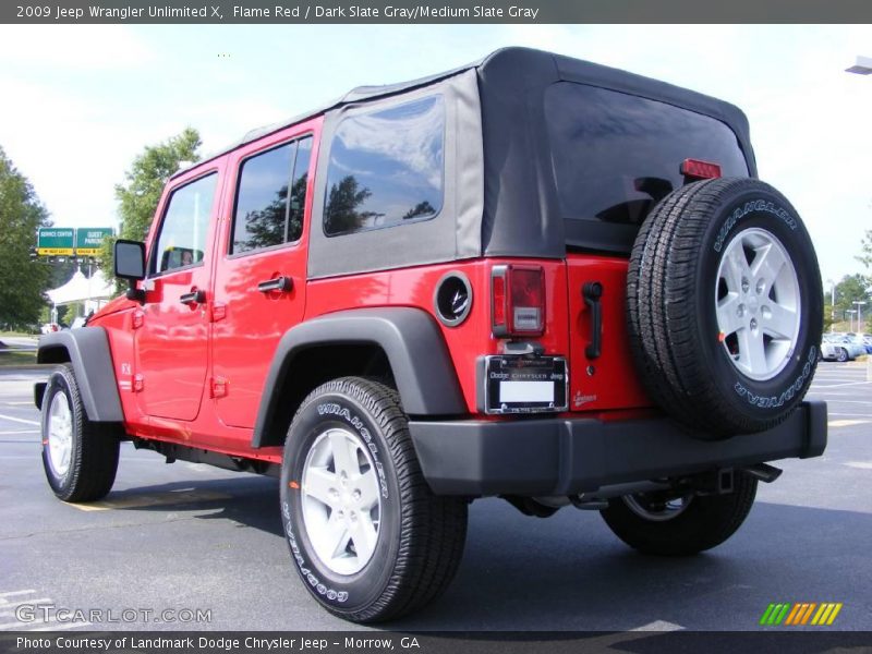 Flame Red / Dark Slate Gray/Medium Slate Gray 2009 Jeep Wrangler Unlimited X