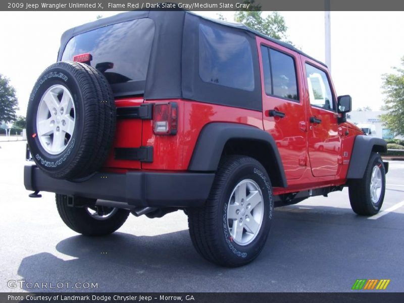 Flame Red / Dark Slate Gray/Medium Slate Gray 2009 Jeep Wrangler Unlimited X