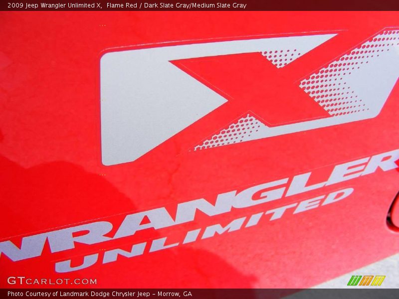 Flame Red / Dark Slate Gray/Medium Slate Gray 2009 Jeep Wrangler Unlimited X