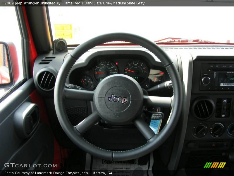 Flame Red / Dark Slate Gray/Medium Slate Gray 2009 Jeep Wrangler Unlimited X