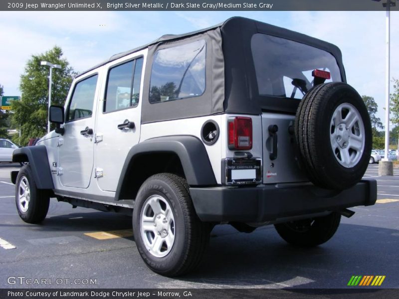 Bright Silver Metallic / Dark Slate Gray/Medium Slate Gray 2009 Jeep Wrangler Unlimited X