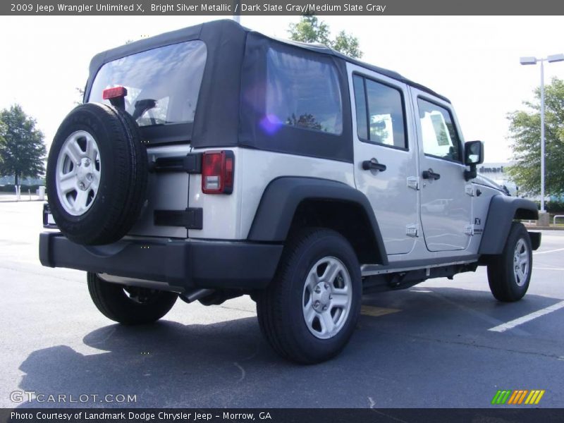 Bright Silver Metallic / Dark Slate Gray/Medium Slate Gray 2009 Jeep Wrangler Unlimited X