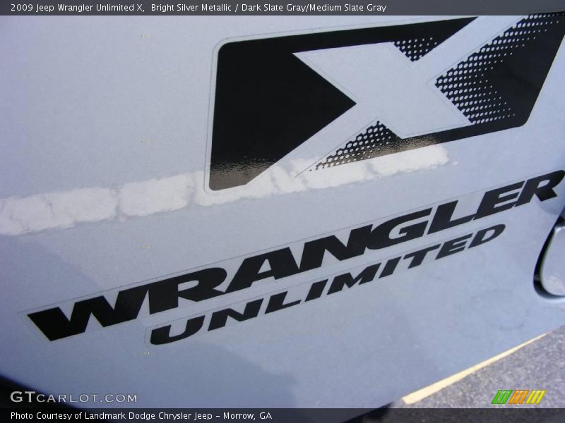 Bright Silver Metallic / Dark Slate Gray/Medium Slate Gray 2009 Jeep Wrangler Unlimited X