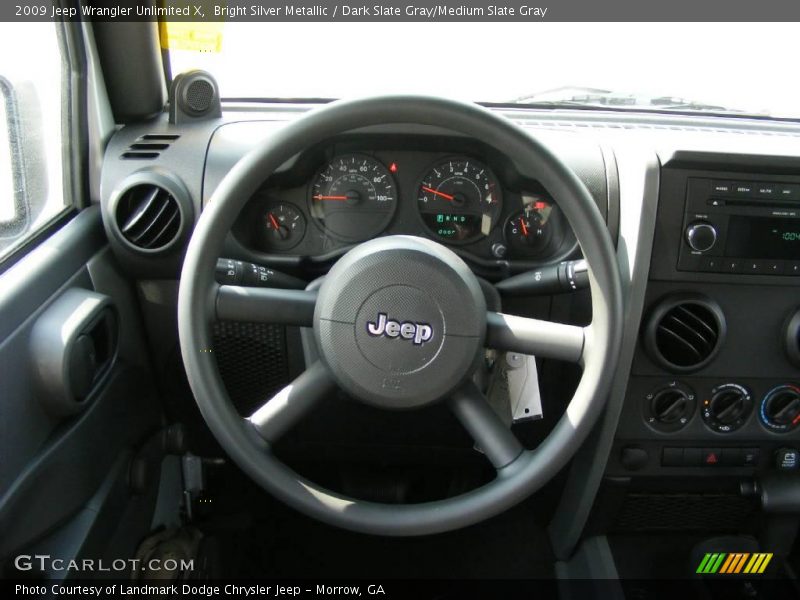 Bright Silver Metallic / Dark Slate Gray/Medium Slate Gray 2009 Jeep Wrangler Unlimited X