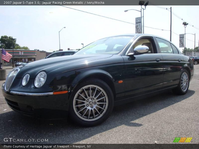 Jaguar Racing Green Metallic / Ivory/Mocha 2007 Jaguar S-Type 3.0