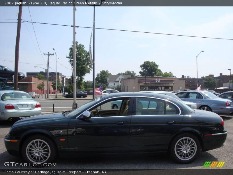 Jaguar Racing Green Metallic / Ivory/Mocha 2007 Jaguar S-Type 3.0