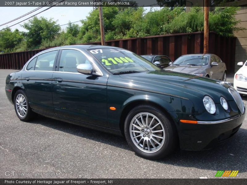 Jaguar Racing Green Metallic / Ivory/Mocha 2007 Jaguar S-Type 3.0