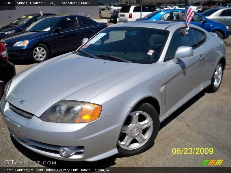 Super Silver / Black 2003 Hyundai Tiburon GT V6