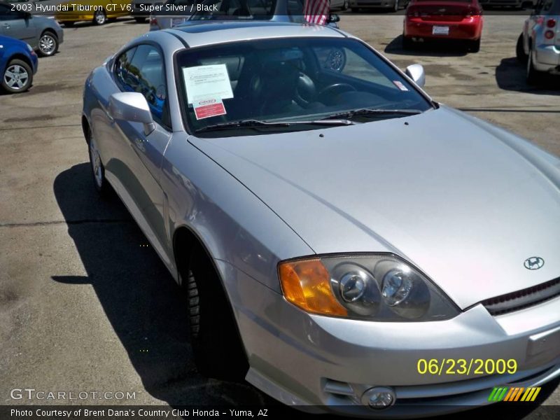 Super Silver / Black 2003 Hyundai Tiburon GT V6