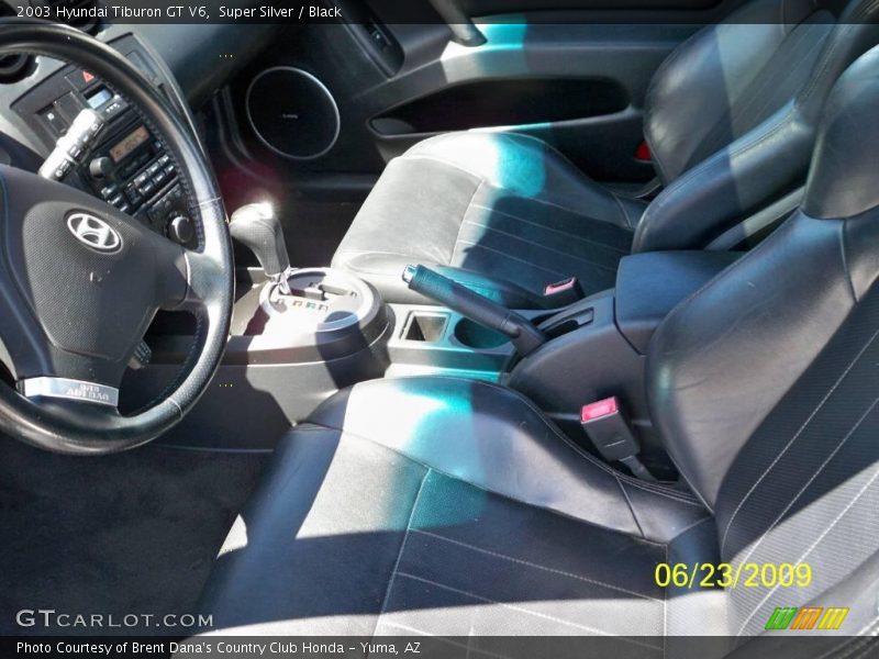 Super Silver / Black 2003 Hyundai Tiburon GT V6