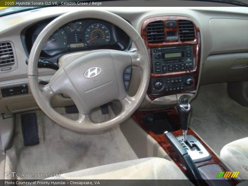 Celadon Green / Beige 2005 Hyundai Sonata GLS V6