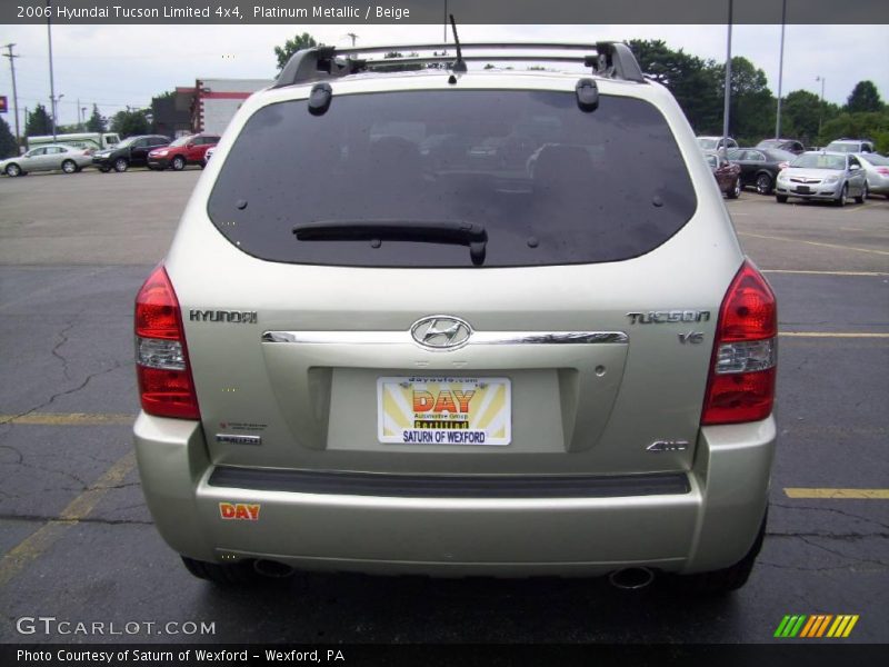 Platinum Metallic / Beige 2006 Hyundai Tucson Limited 4x4