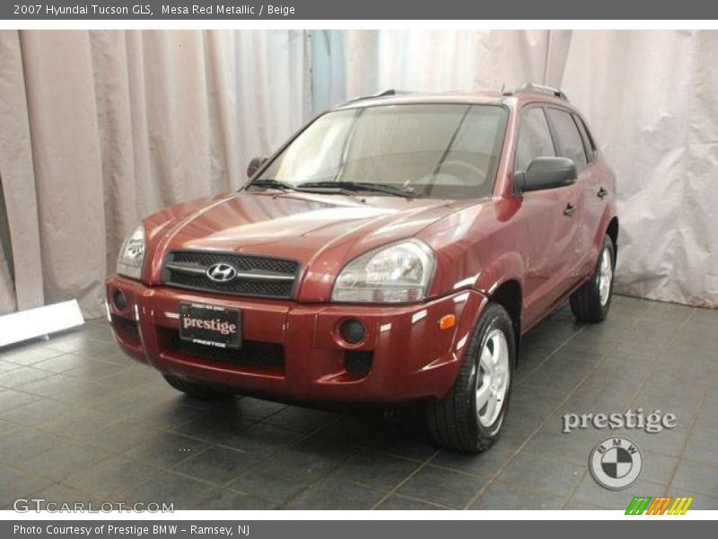 Mesa Red Metallic / Beige 2007 Hyundai Tucson GLS