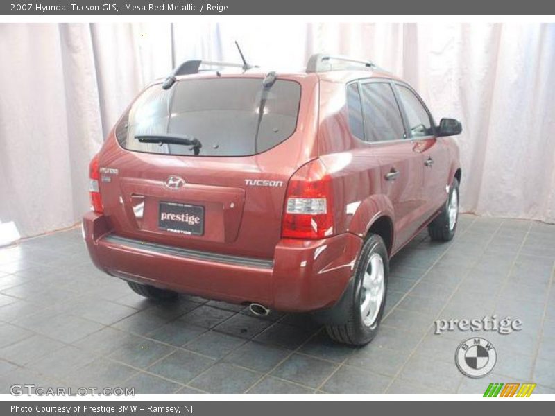Mesa Red Metallic / Beige 2007 Hyundai Tucson GLS