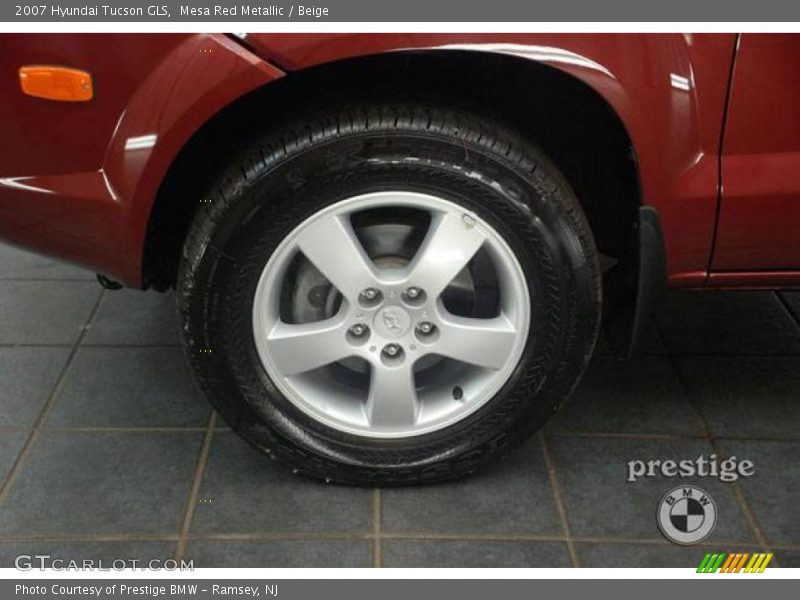 Mesa Red Metallic / Beige 2007 Hyundai Tucson GLS