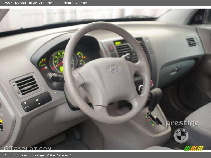 Mesa Red Metallic / Beige 2007 Hyundai Tucson GLS