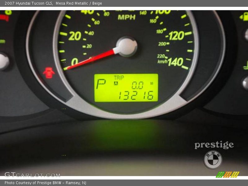 Mesa Red Metallic / Beige 2007 Hyundai Tucson GLS