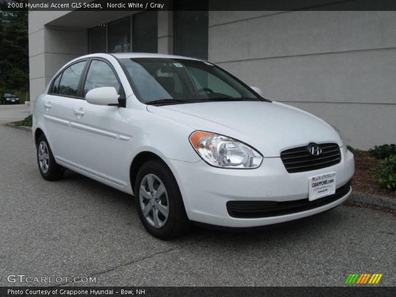 Nordic White / Gray 2008 Hyundai Accent GLS Sedan
