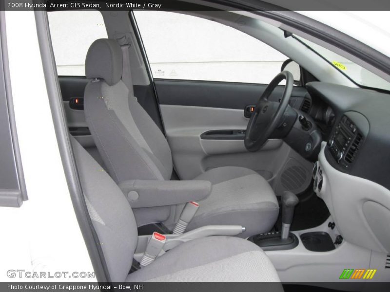 Nordic White / Gray 2008 Hyundai Accent GLS Sedan