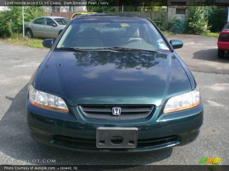 Dark Emerald Pearl / Ivory 1998 Honda Accord LX V6 Coupe