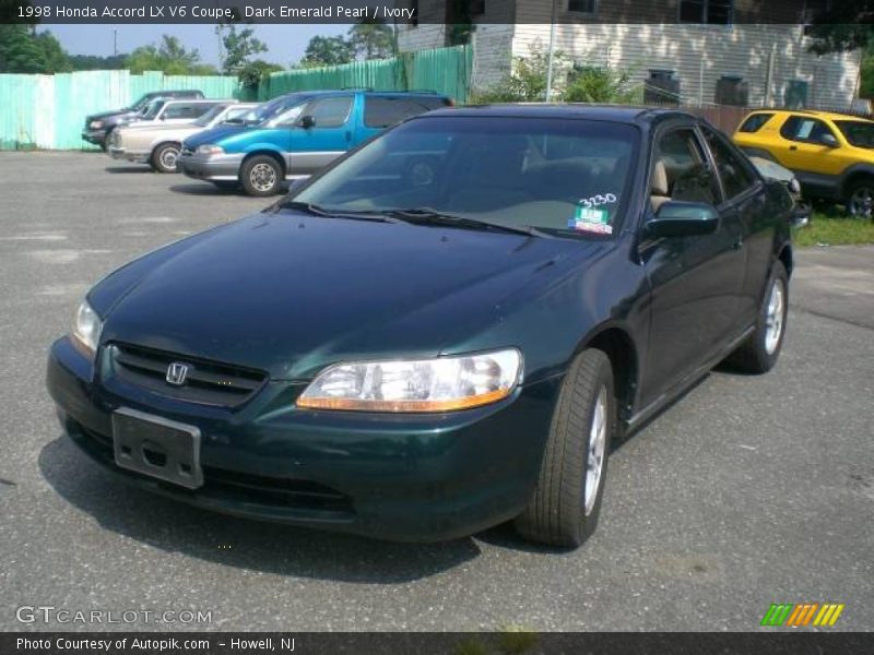 Dark Emerald Pearl / Ivory 1998 Honda Accord LX V6 Coupe