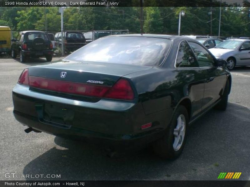 Dark Emerald Pearl / Ivory 1998 Honda Accord LX V6 Coupe