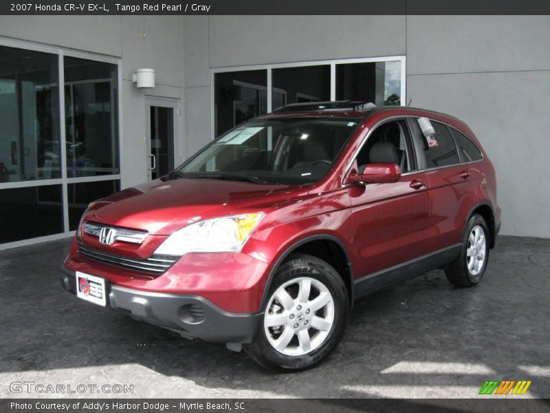 Tango Red Pearl / Gray 2007 Honda CR-V EX-L